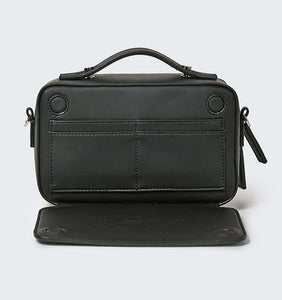 Vegan Handbag - recycled vegan leather crossbody bag – black